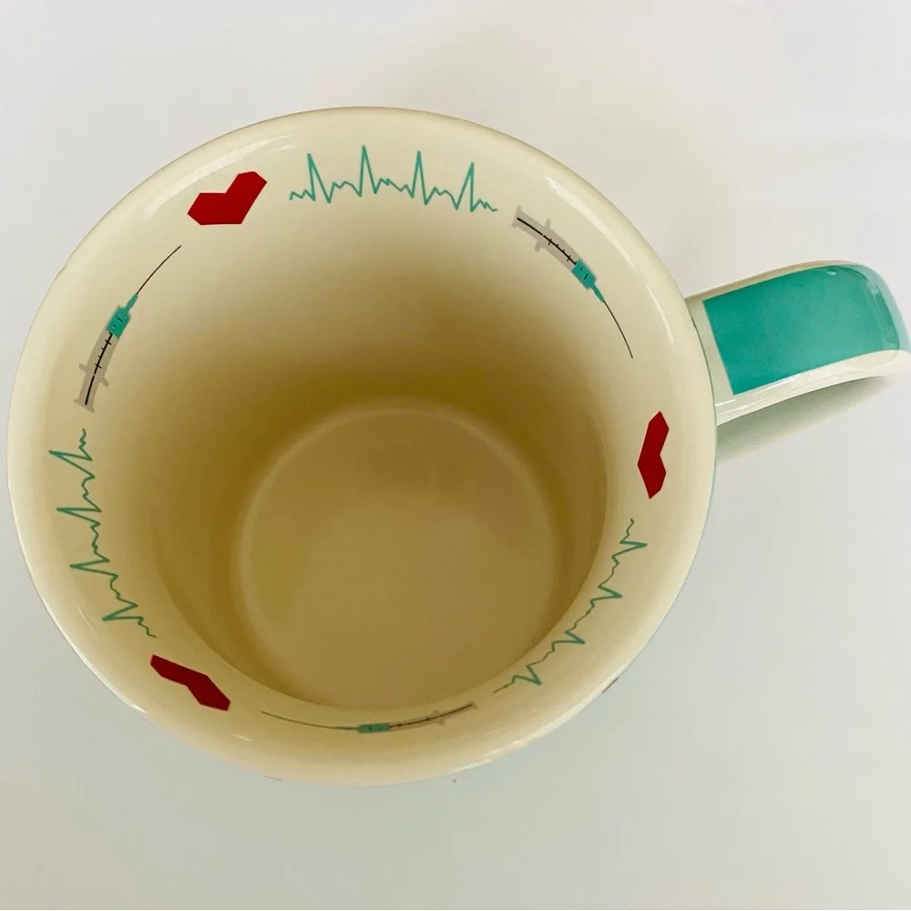 Enesco Our Name is Mud Nurse Stoneware Mug Blue Green Turquoise Nurses Day